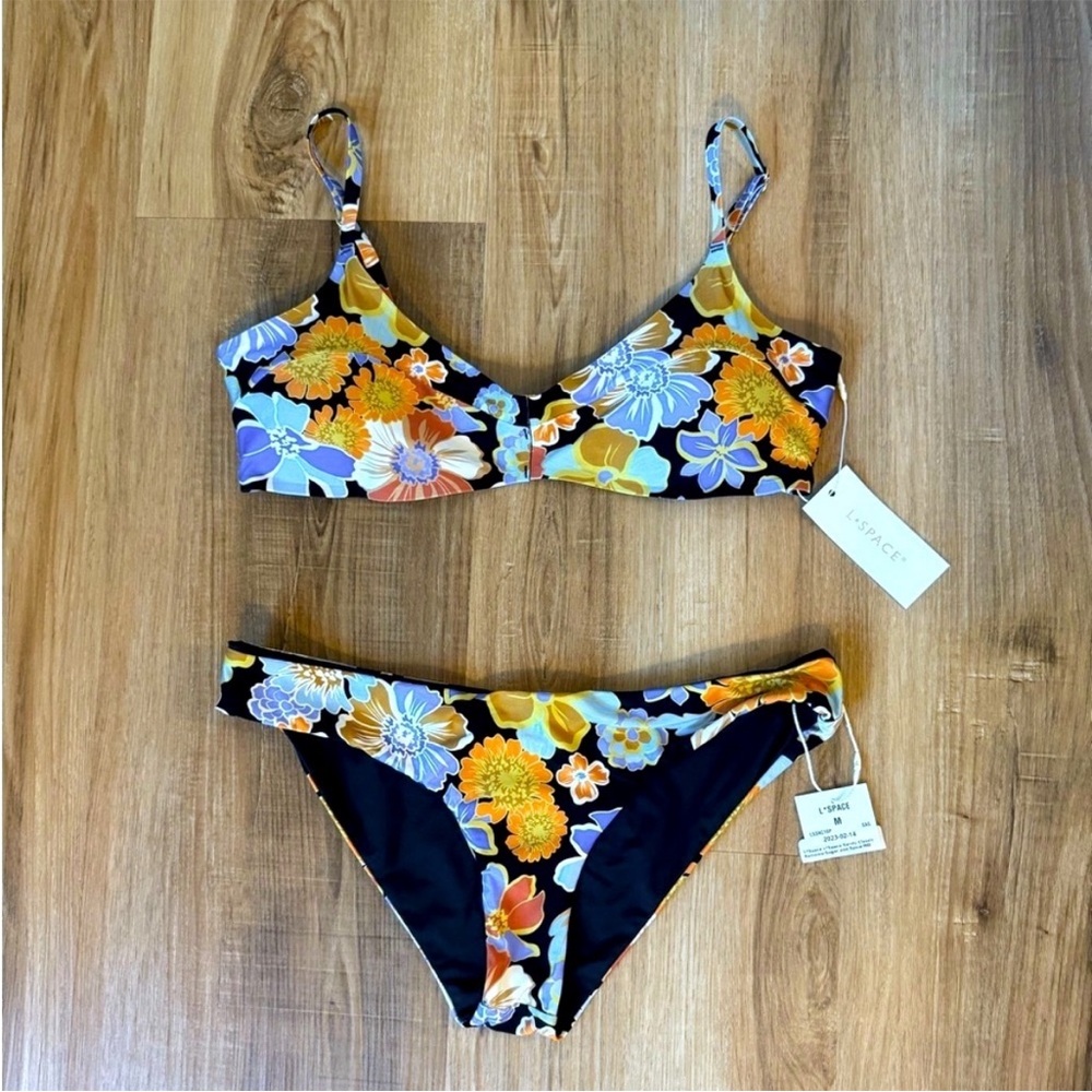 REVOLVE L*Space Alec Floral Bikini Set M/L NWT - Picture 4 of 11